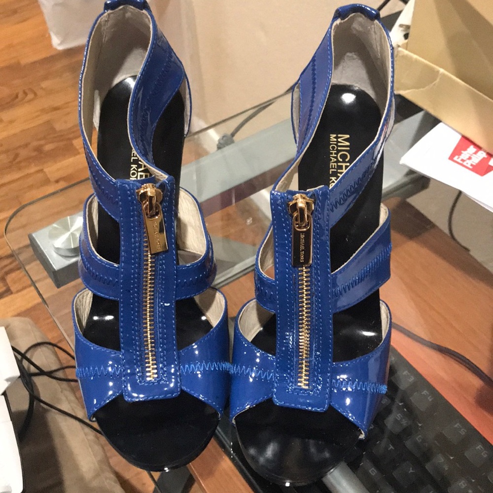 Michael Kors electric blue patent leather